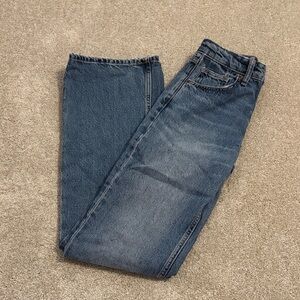 Zara blue low rise jeans
